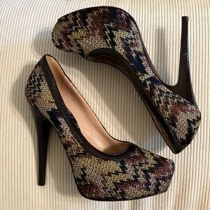 Missoni Classic Crochet Knit Platform Pump Heels